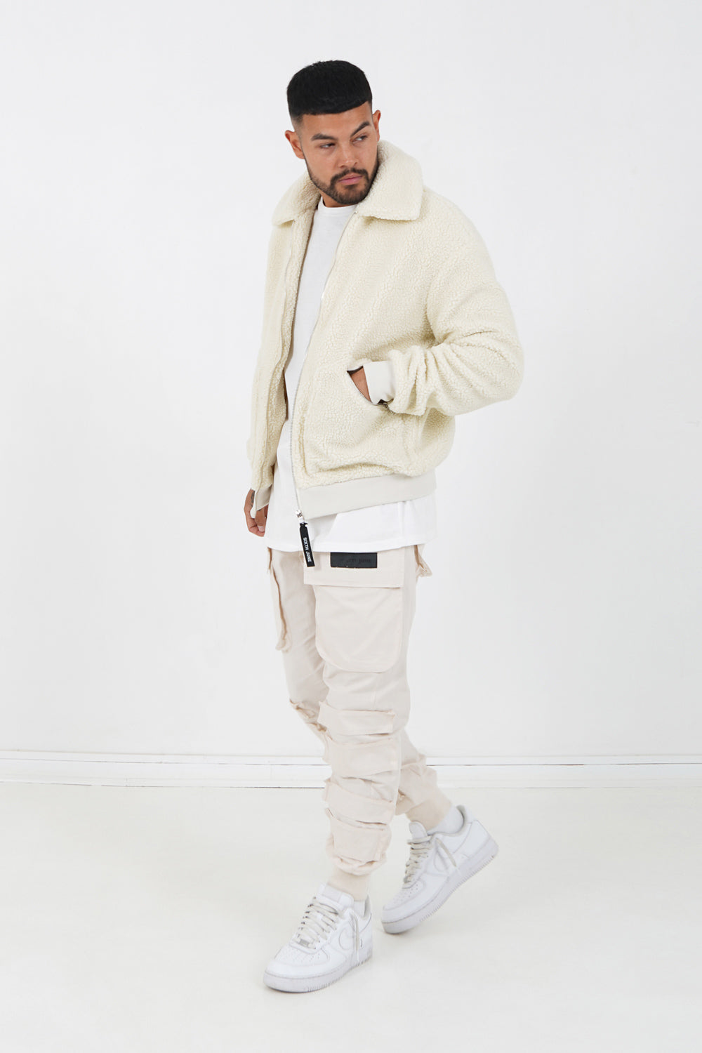 Sixth June - Veste sherpa cosy Blanc Cassé