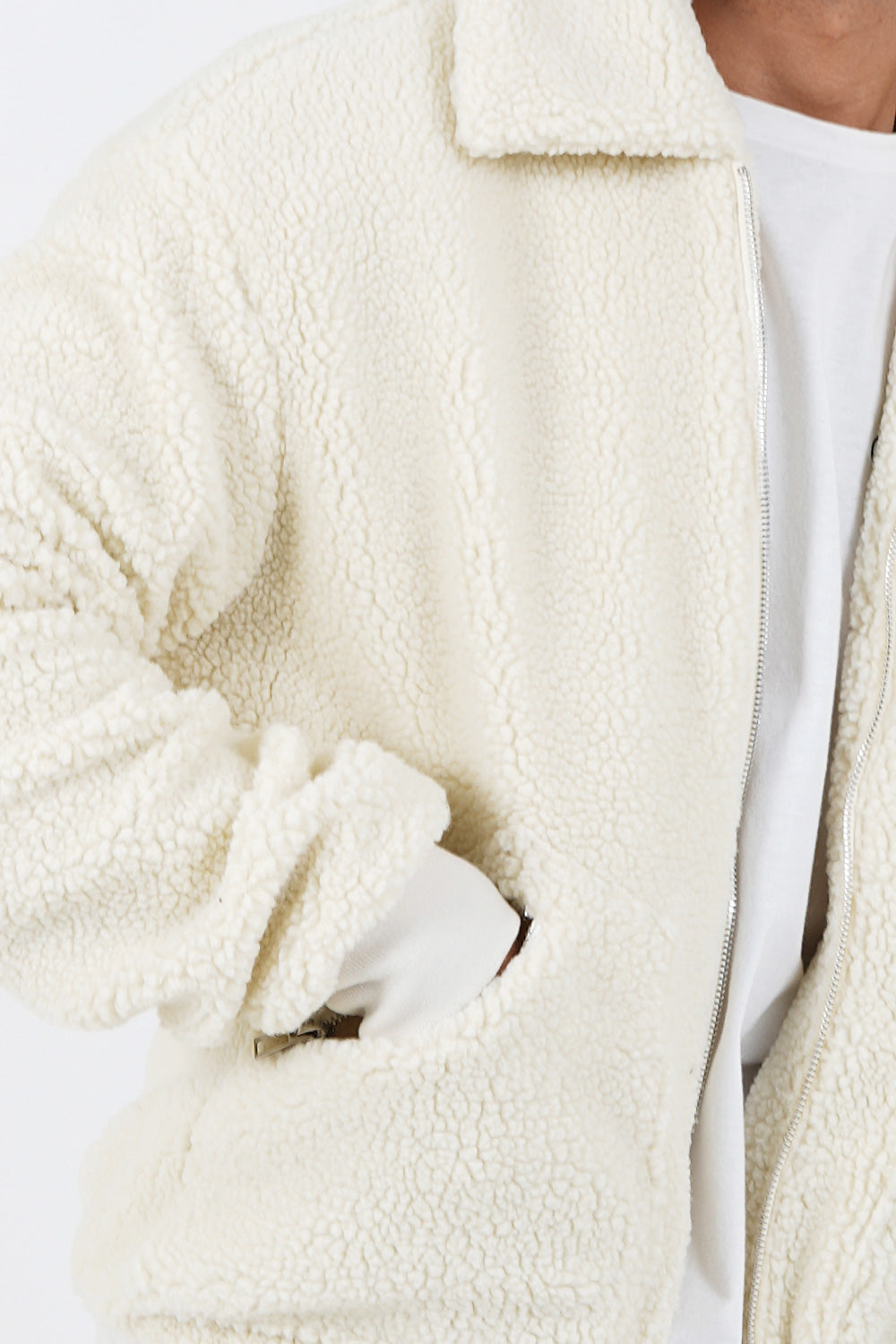 Sixth June - Veste sherpa cosy Blanc Cassé