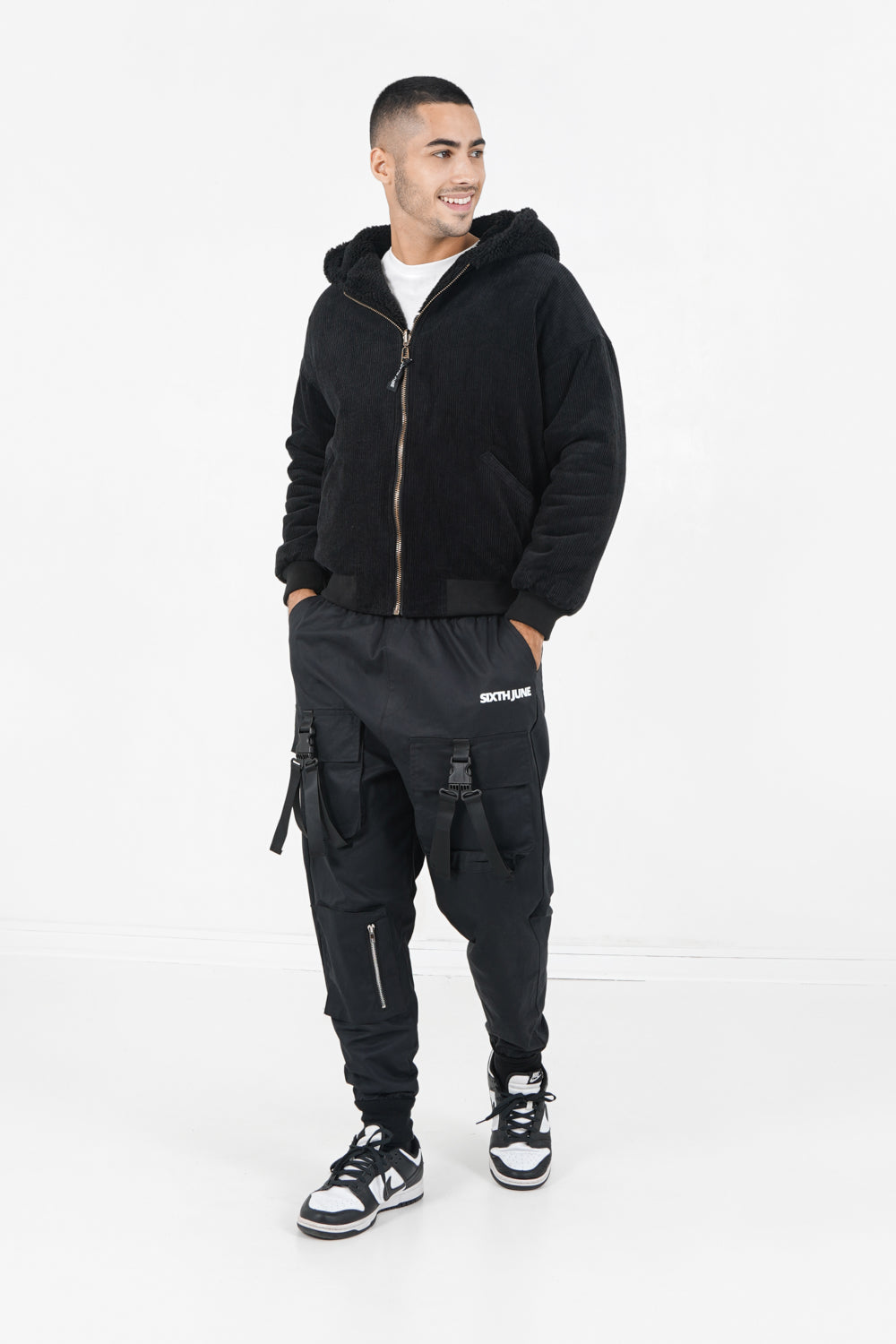 Sixth June - Veste velours sherpa réversible Noir