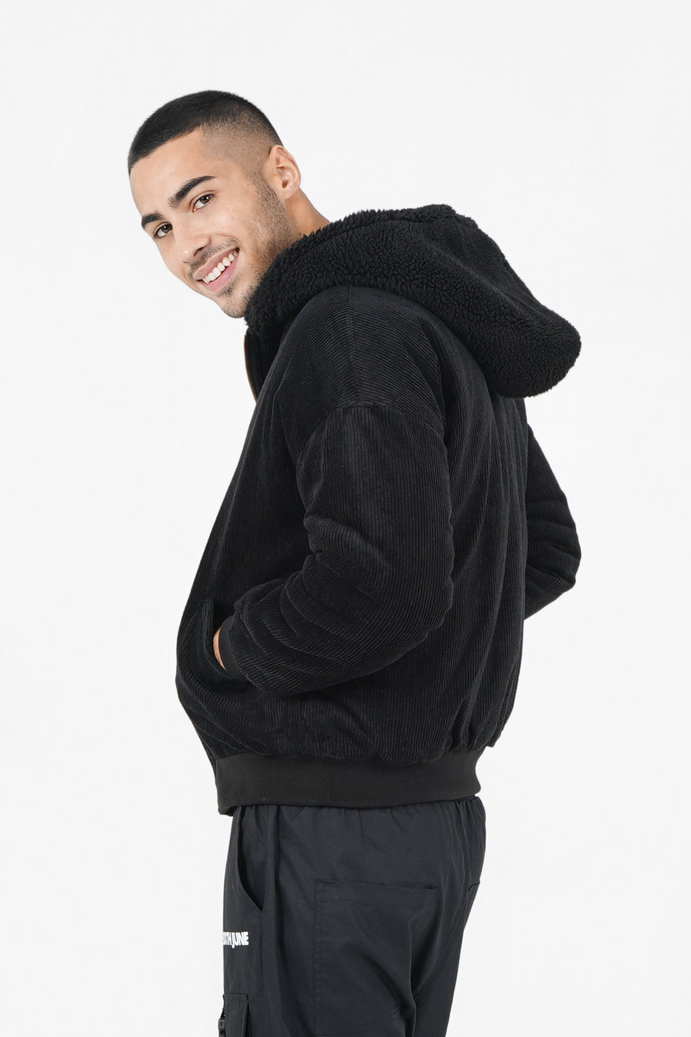 Sixth June - Veste velours sherpa réversible Noir