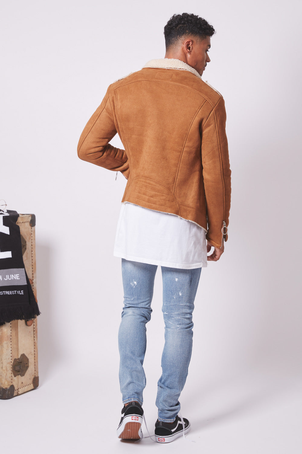 Sixth June - Veste revers faux mouton camel