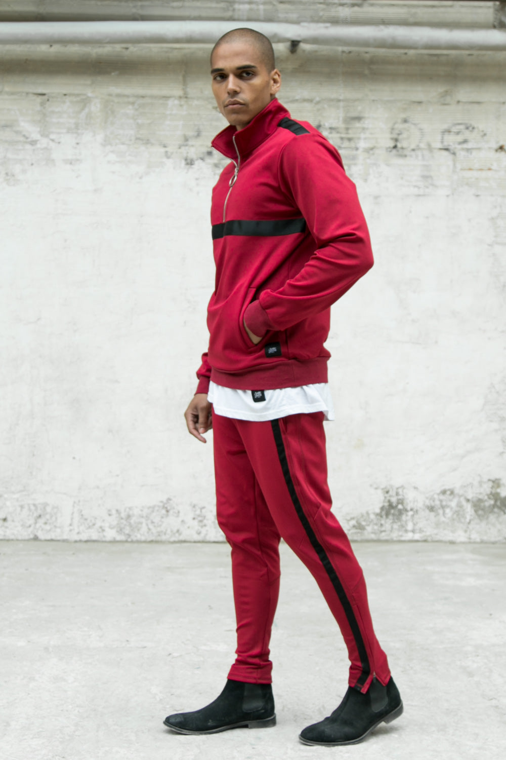 Sixth June - Veste sport bande satin bordeaux