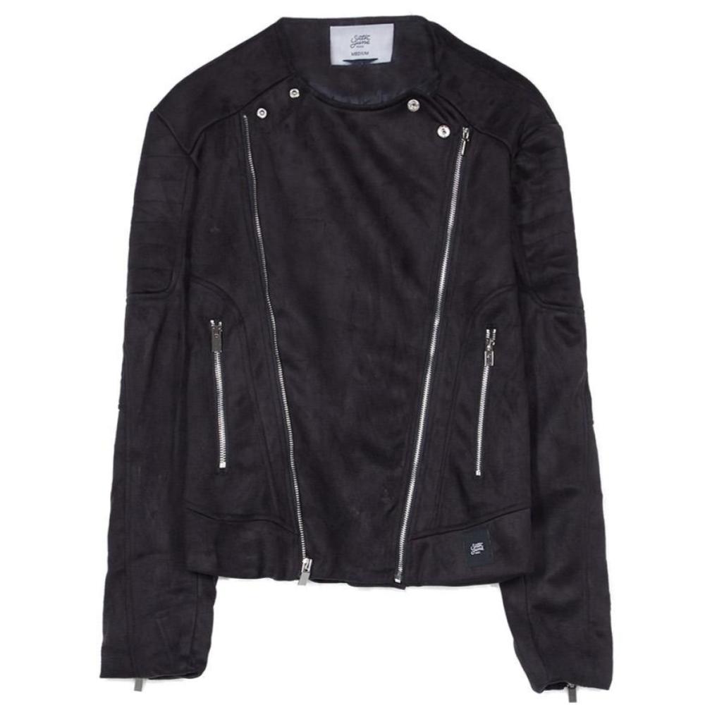 Sixth June - Veste suédé biker noir