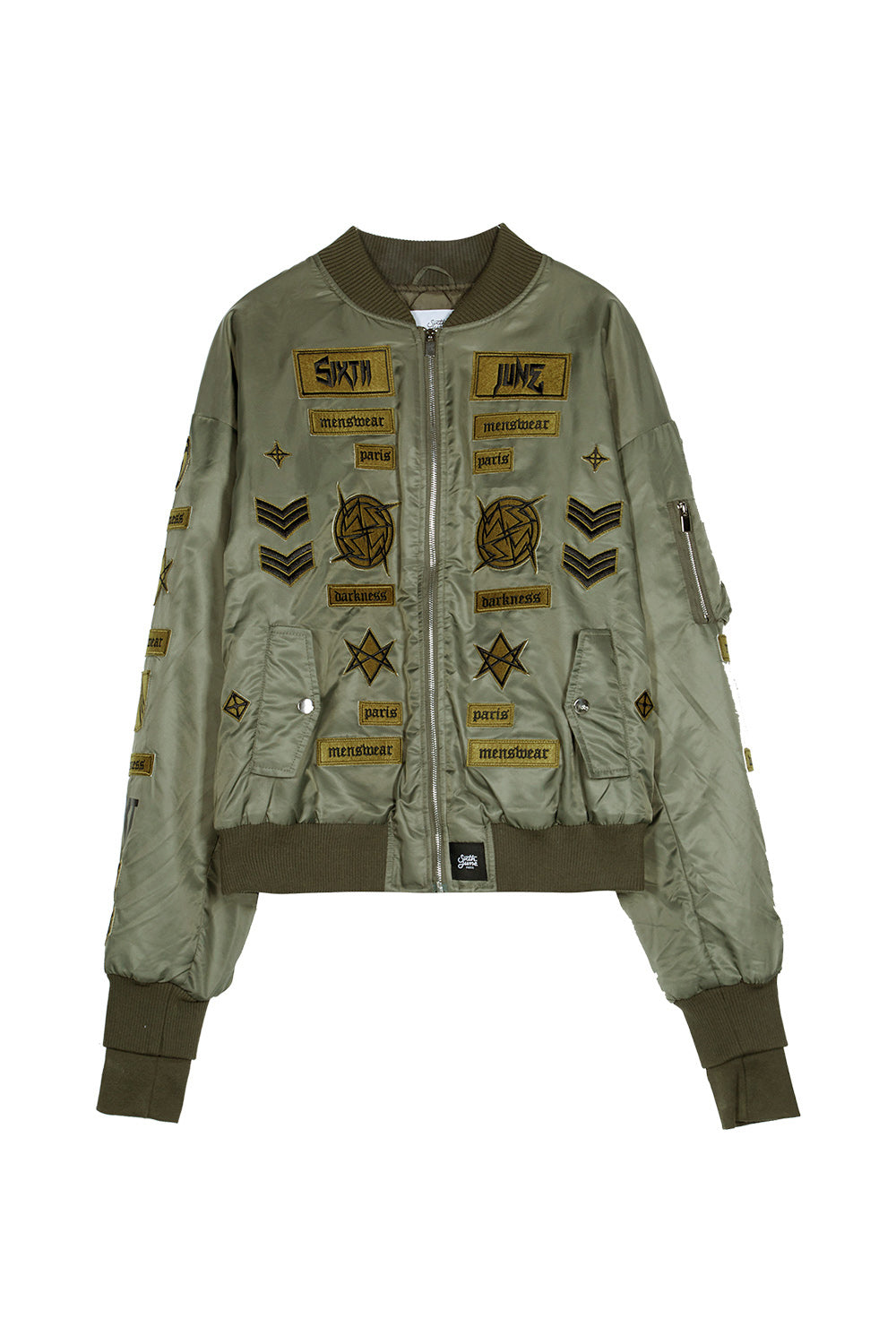 Sixth June - Bomber large patch gothique kaki