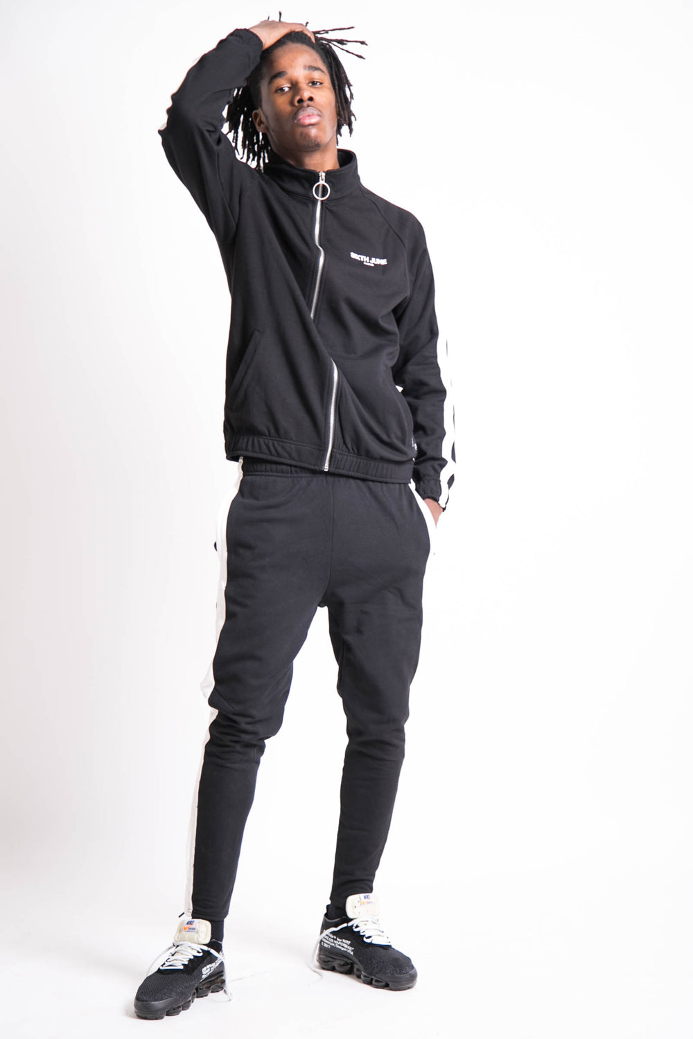 Sixth June - Veste logo bandes noir blanc