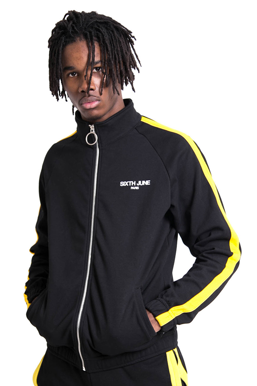 Sixth June - Veste logo bandes noir jaune