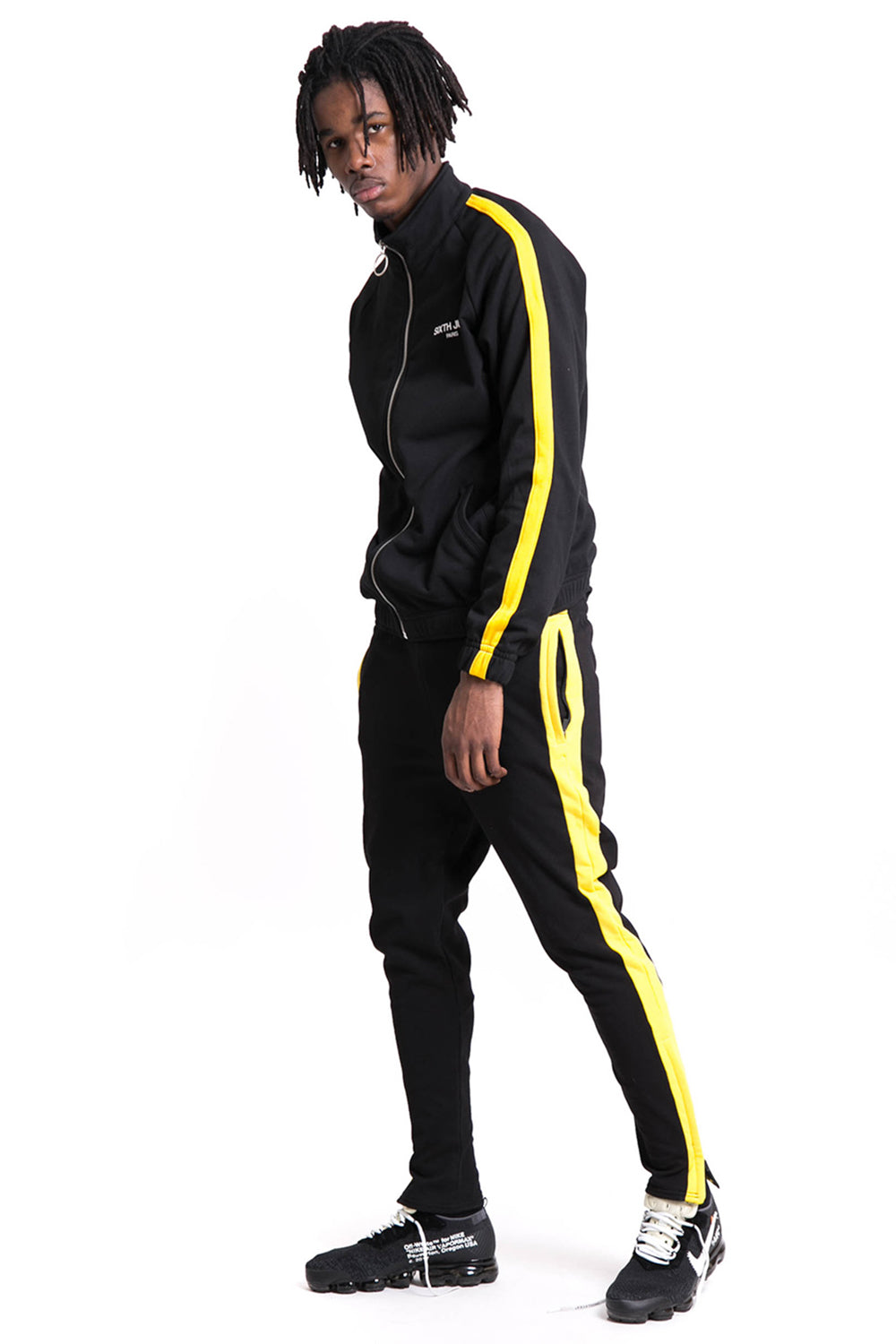 Sixth June - Veste logo bandes noir jaune