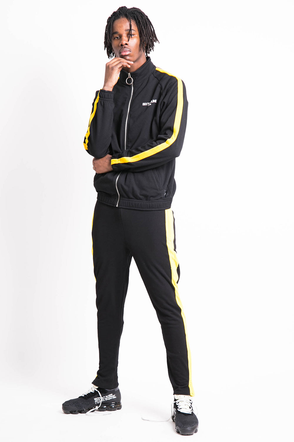 Sixth June - Veste logo bandes noir jaune