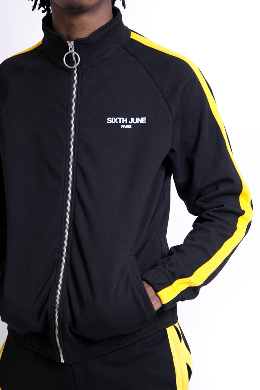 Sixth June - Veste logo bandes noir jaune