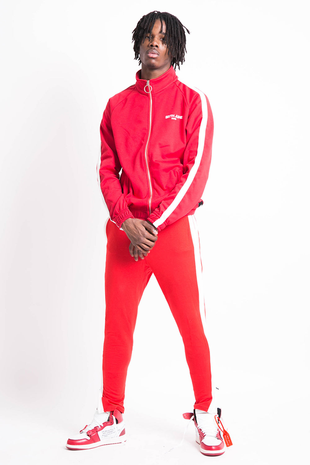 Sixth June - Veste logo bandes rouge blanc