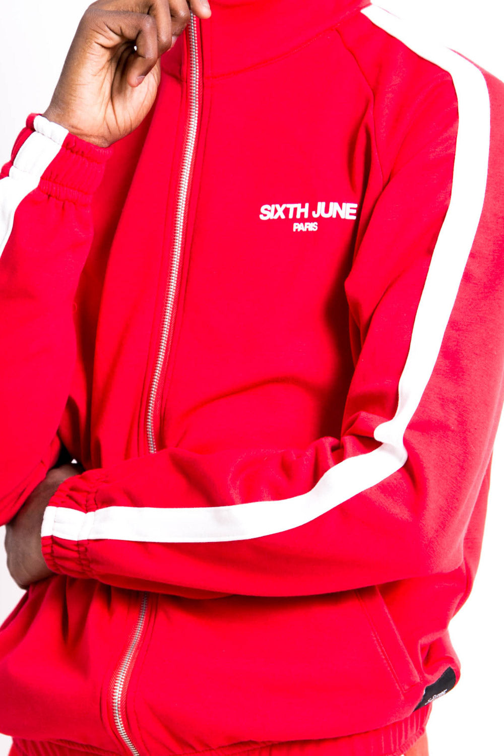Sixth June - Veste logo bandes rouge blanc