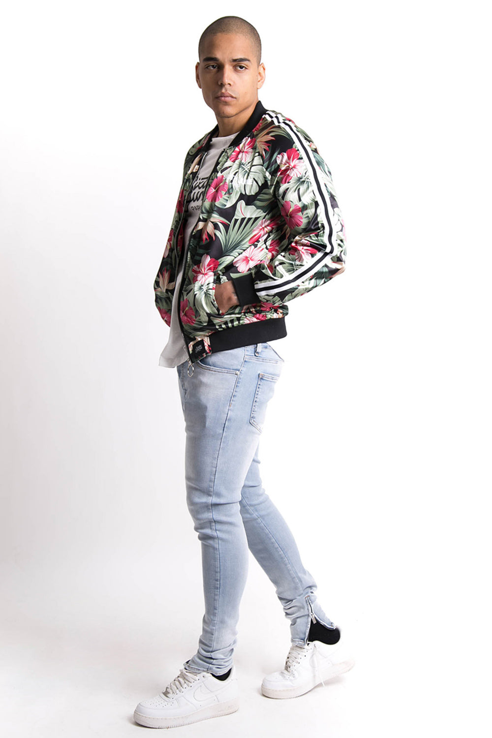 Sixth June - Veste tropicale satin vert rose