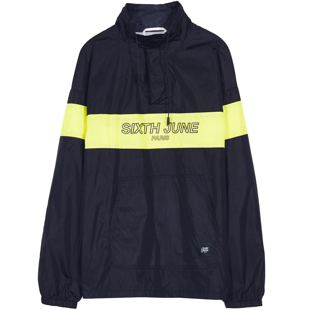 Sixth June - Coupe-vent tricolore texte noir jaune