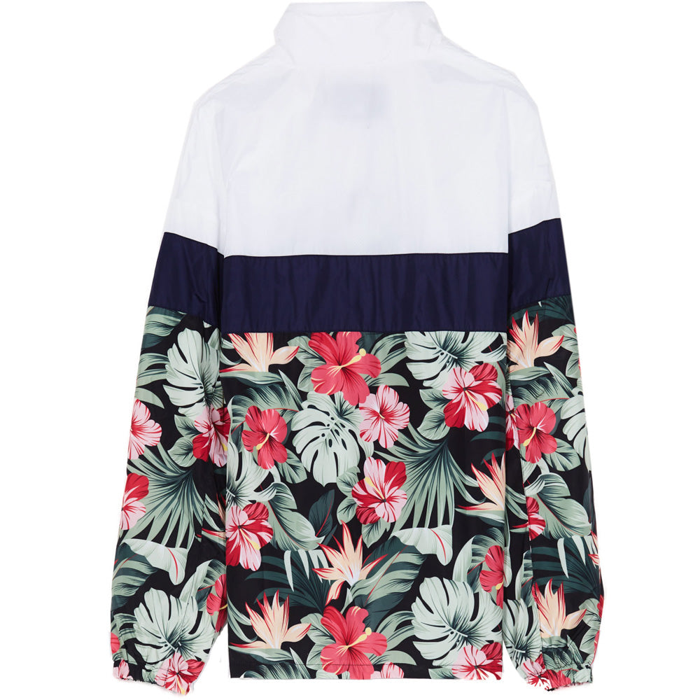 Sixth June - Coupe-vent logo texte tropical blanc vert