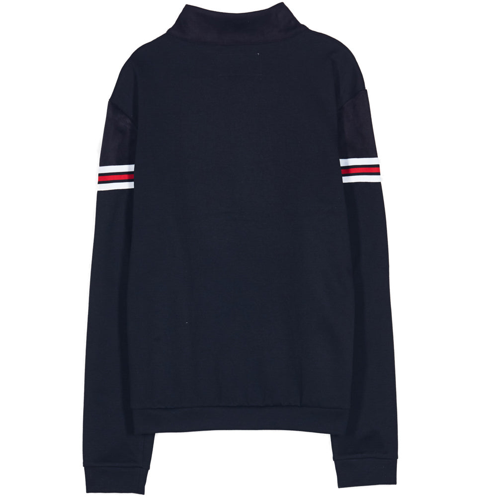 Sixth June - Veste bi-matière bandes V noire