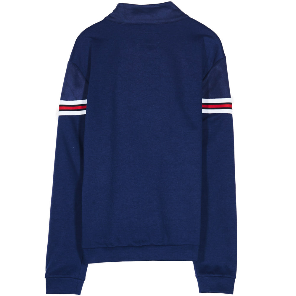 Sixth June - Veste bi-matière bandes V bleu