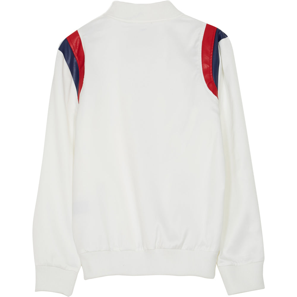 Sixth June - Teddy satin empiècement épaule blanc