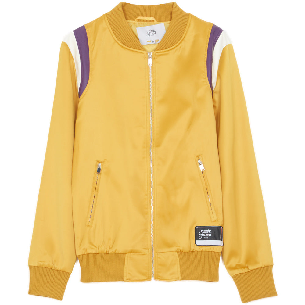 Sixth June - Teddy satin empiècement épaule jaune