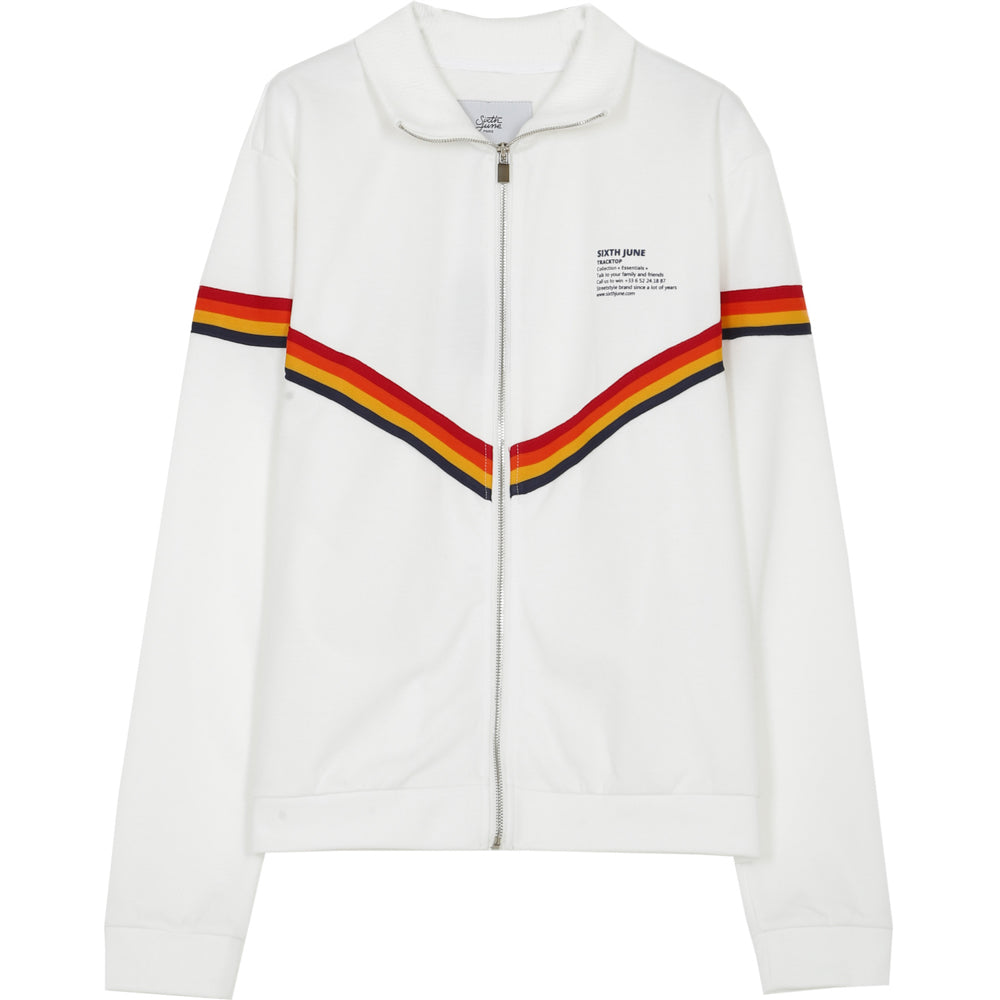 Sixth June - Veste bandes V 4 couleurs blanc