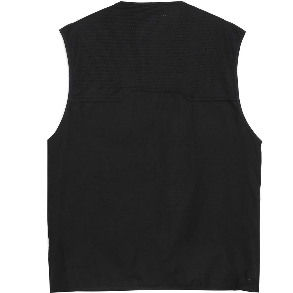 Sleeveless Multiple Pockets Vest Black
