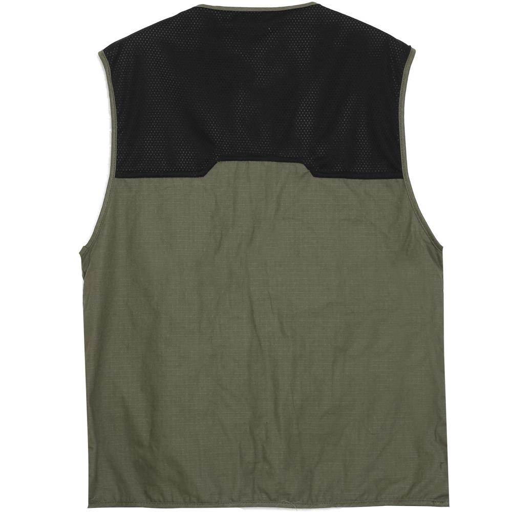 Ärmellose Weste in Khaki mit mehreren Taschen