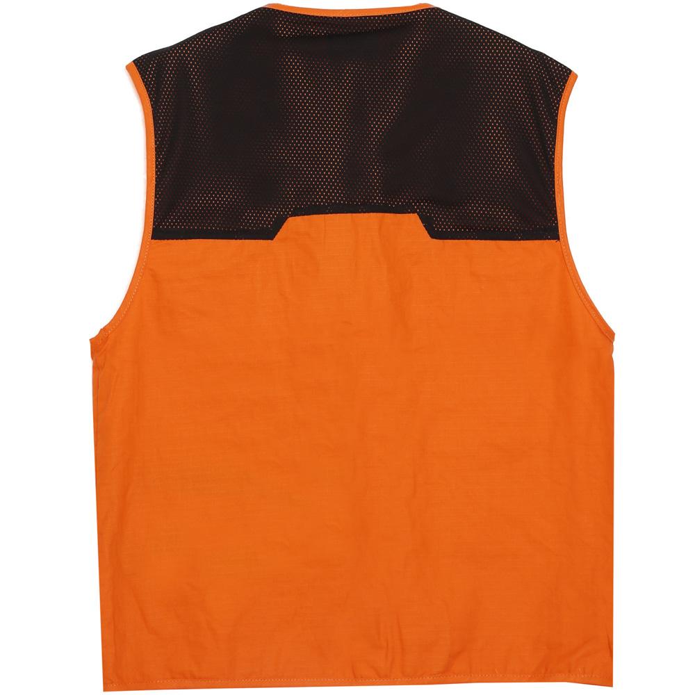 Sleeveless Multiple Pockets Vest Orange