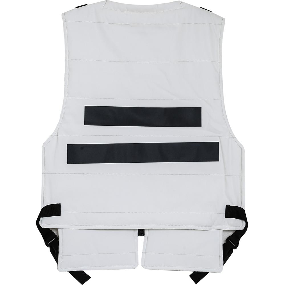 Light Reflective Tactical Vest White Black