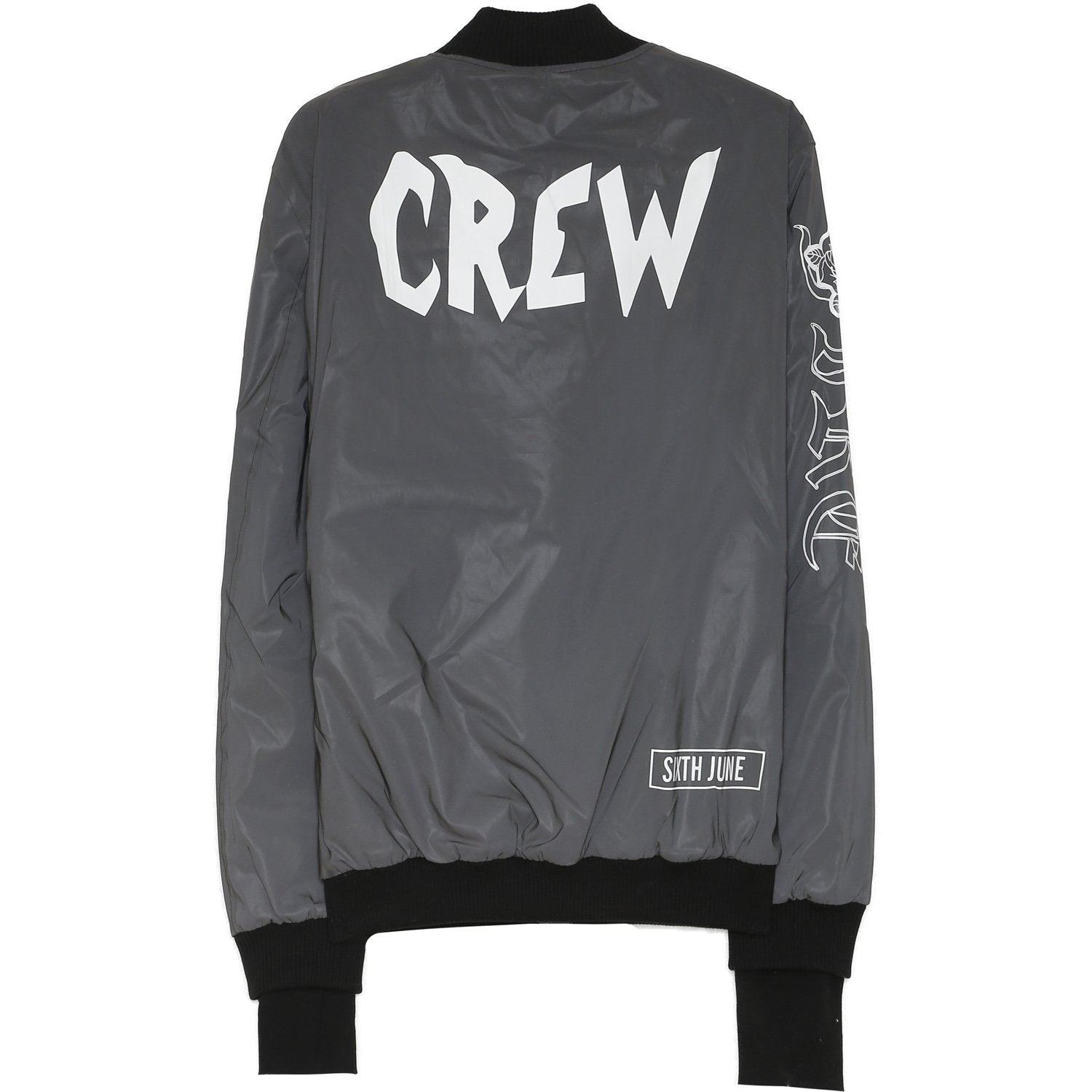 Logo Crew Reflective Bomber Black
