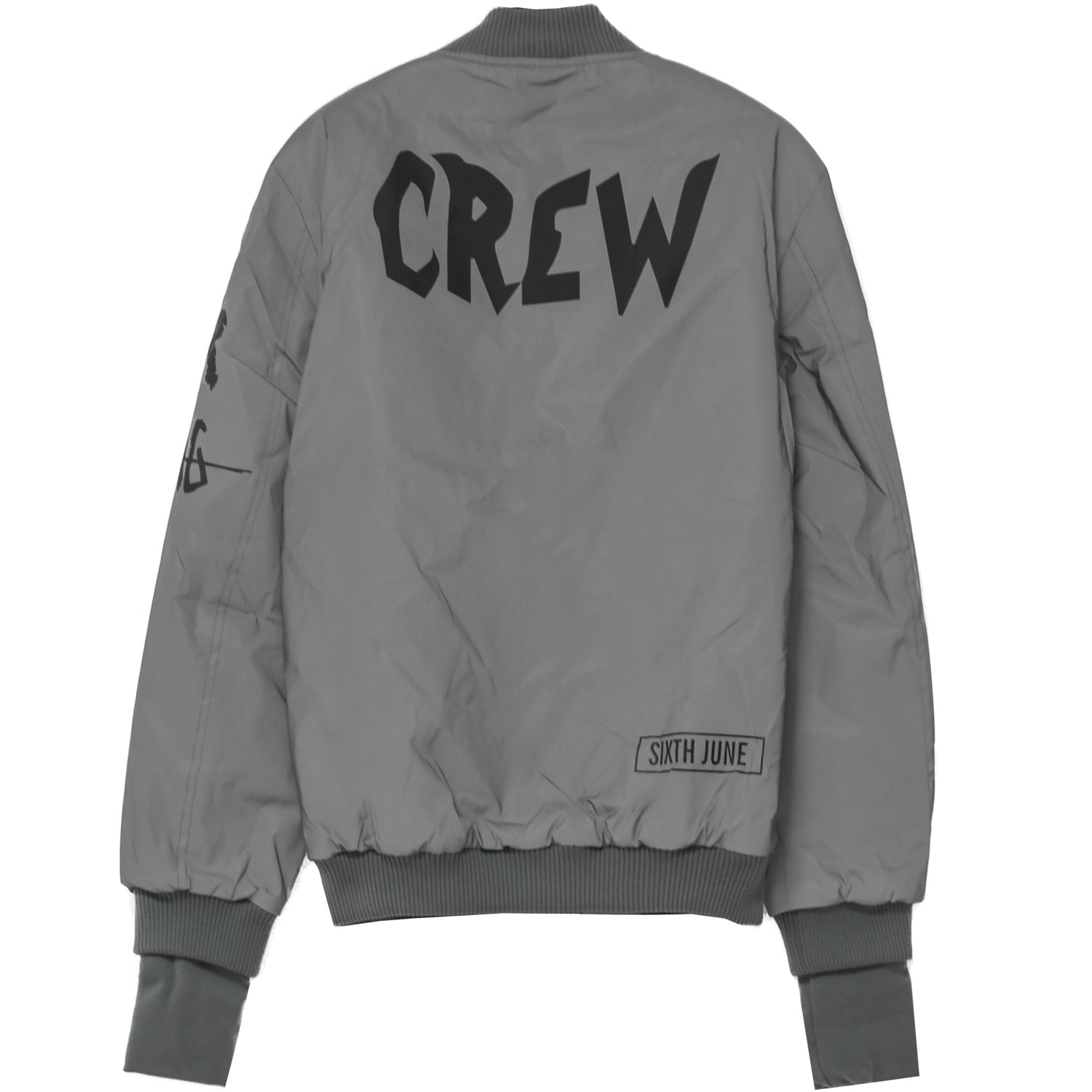 Sixth June - Bomber réfléchissant Crew gris