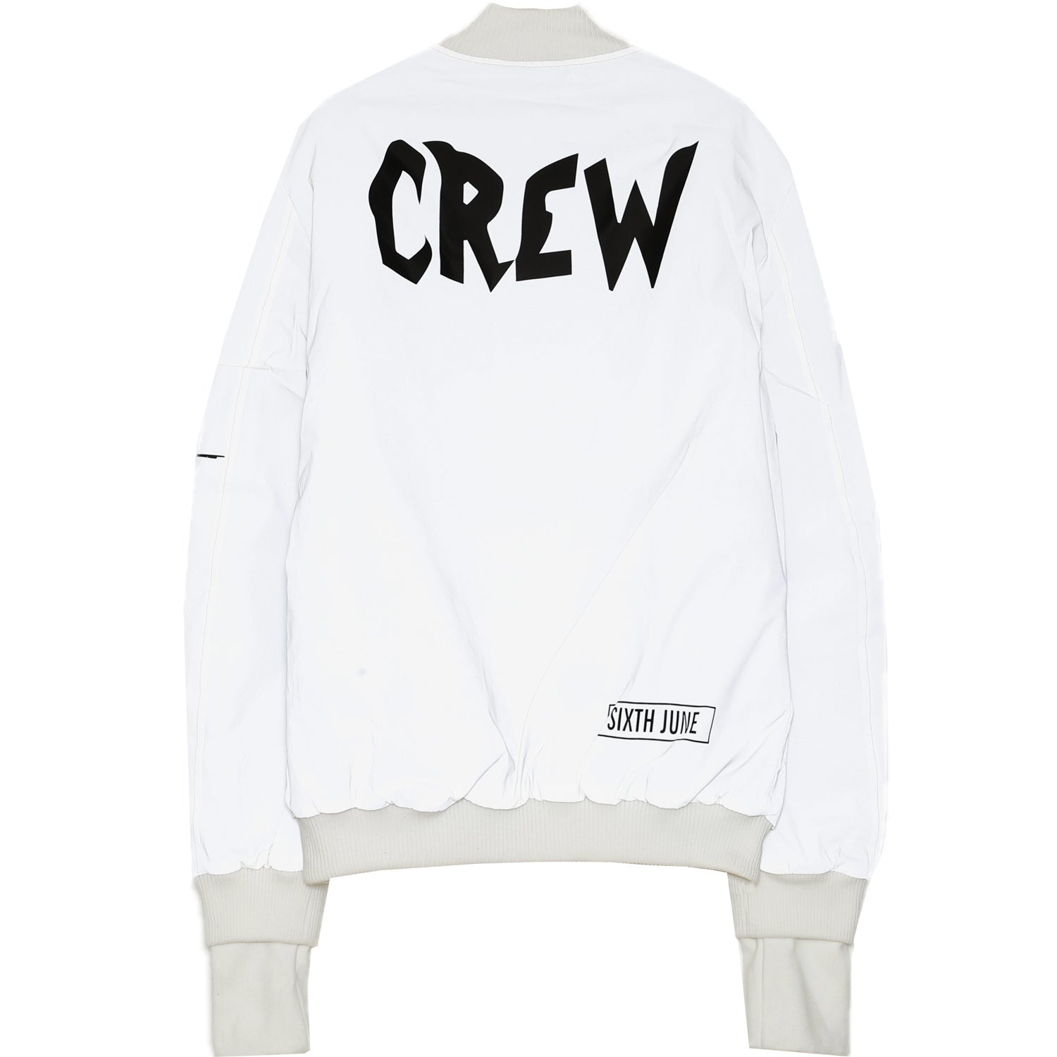 Sixth June - Bomber réfléchissant Crew blanc