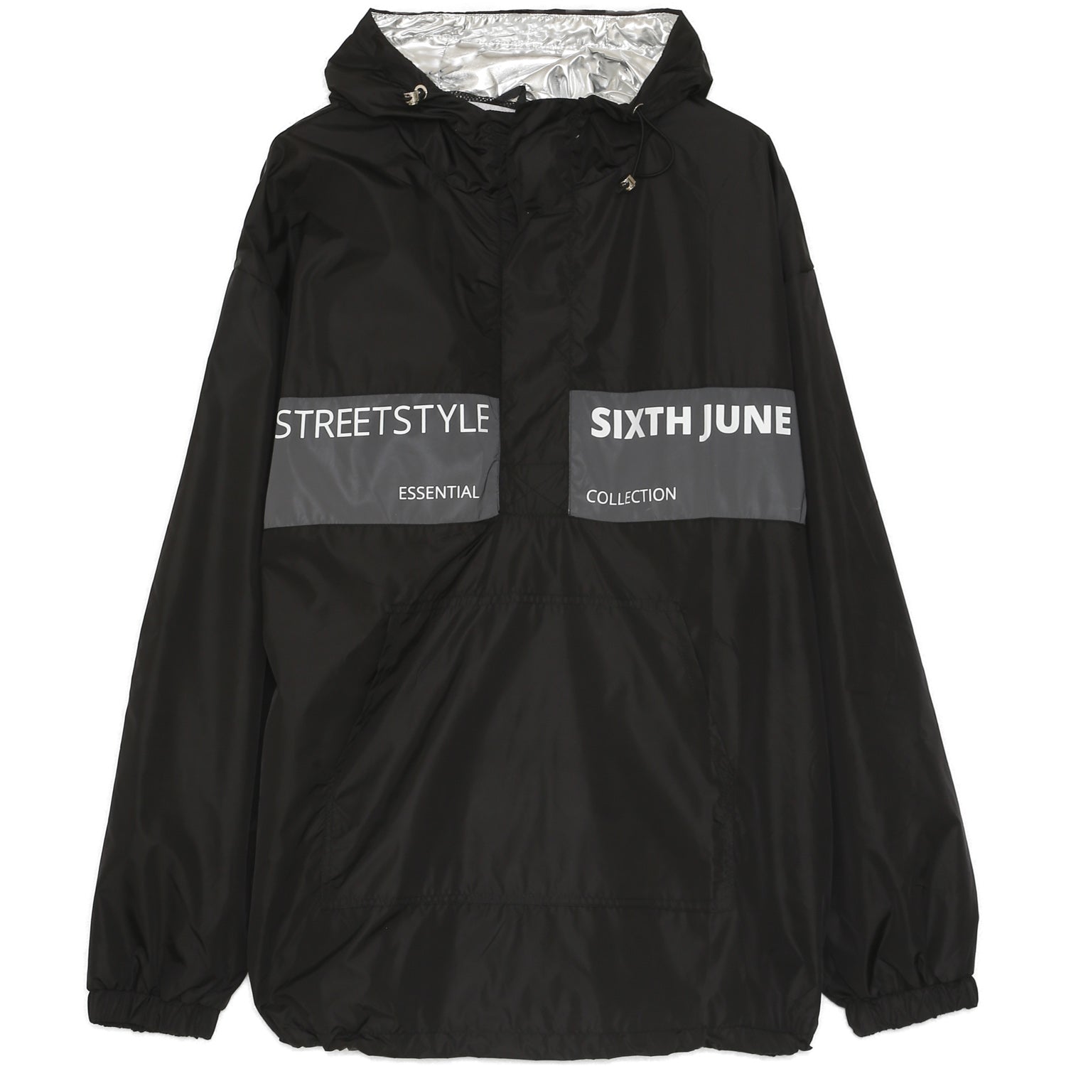 Sixth June - Coupe vent réfléchissant capuche aluminium noir