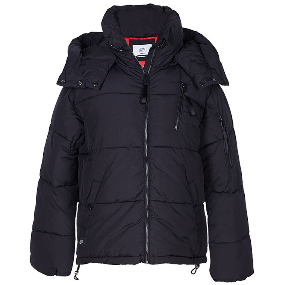 Doudoune courte capuche noir – Sixth June