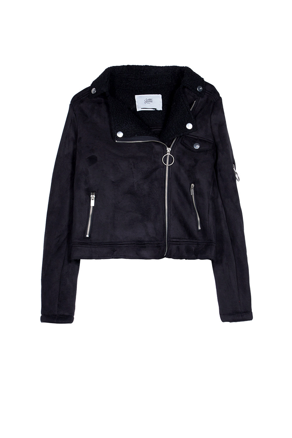 Sixth June - Veste suéde court noir