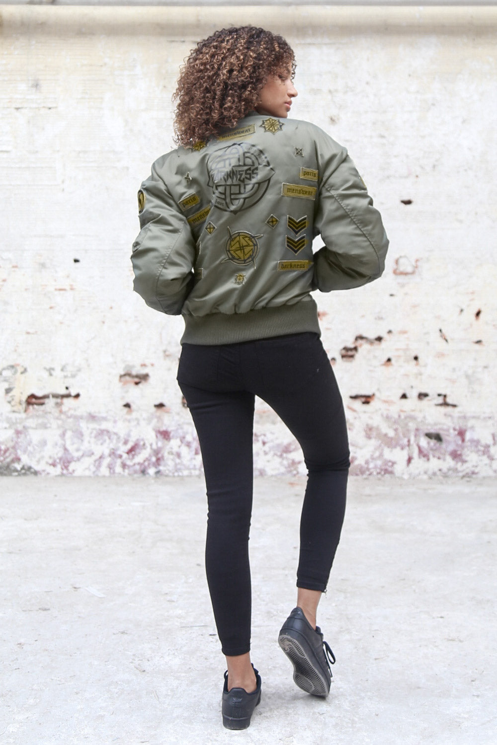 Sixth June - Bomber large patch gothique kaki