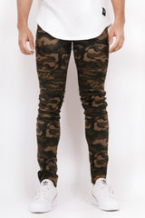 camouflage biker jeans