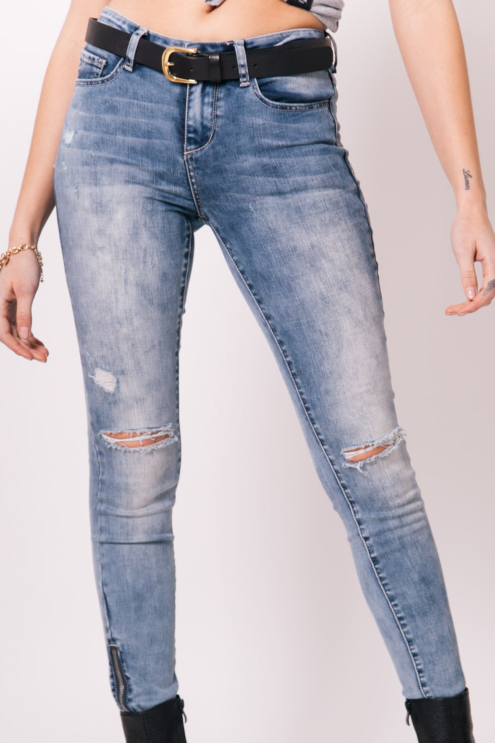 Ripped Skinny Jeans Blue