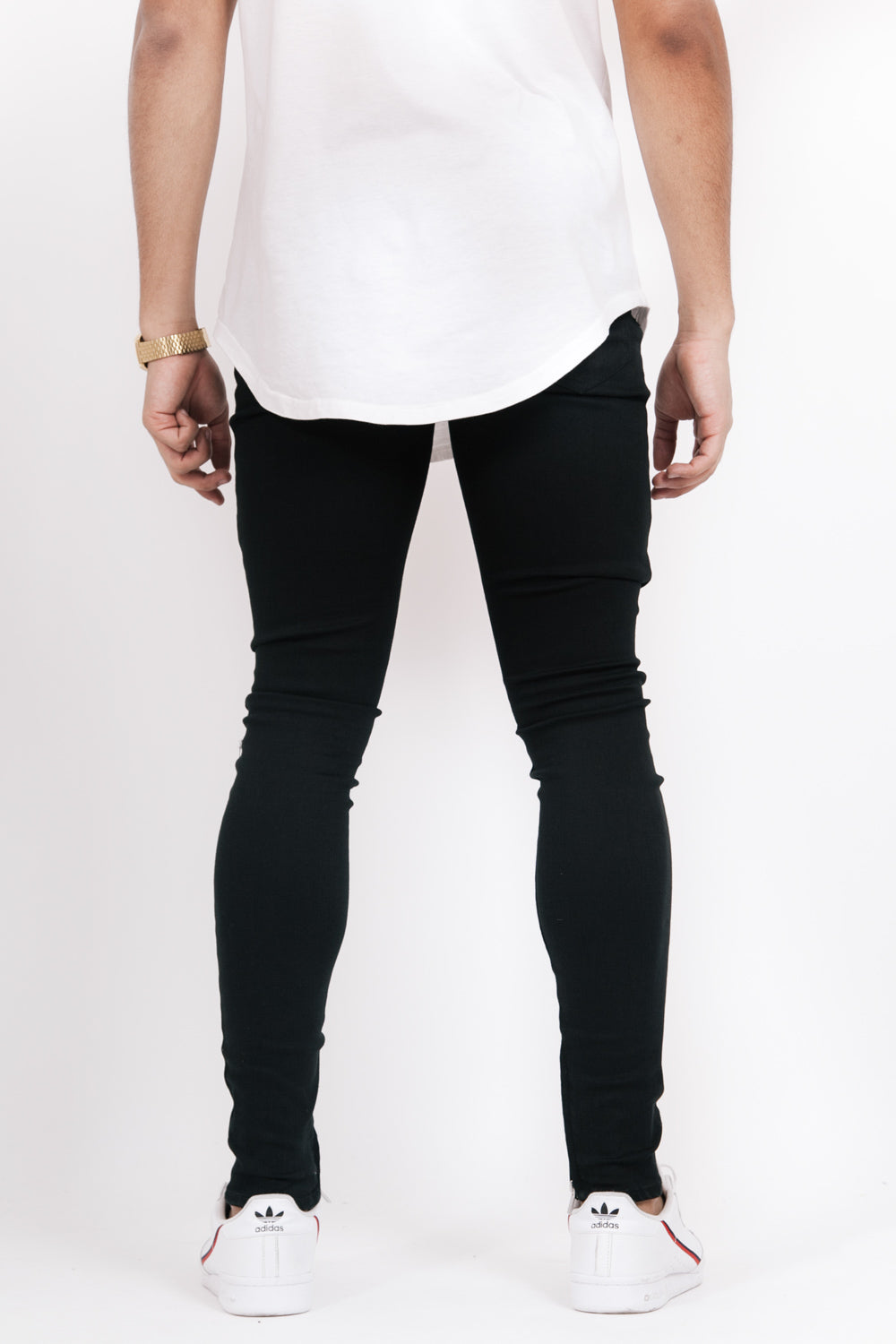 Sixth June - Jean déchiré zips skinny Sixth June noir