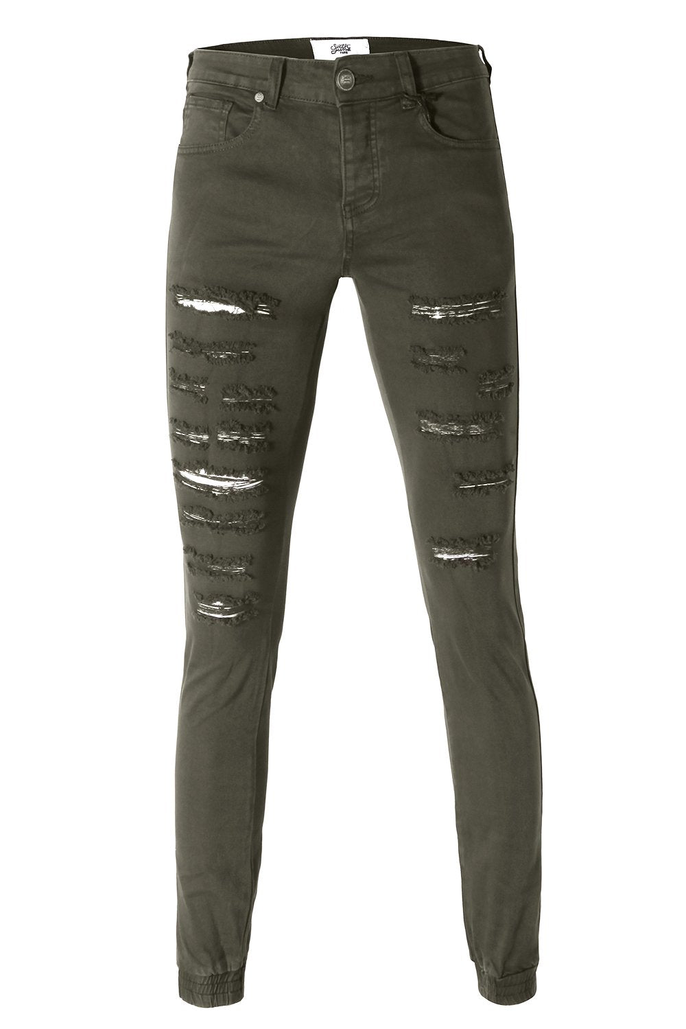 Jean destroy Sixth June slim élastique kaki M1922HDE (Default)