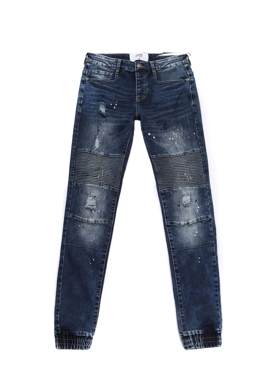 Sixth June - Jean biker tâches bleu M2258HDE