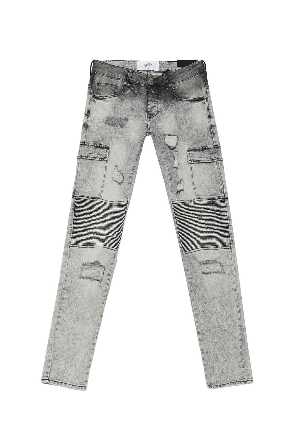 Jean cargo biker Sixth June gris M2433HDE