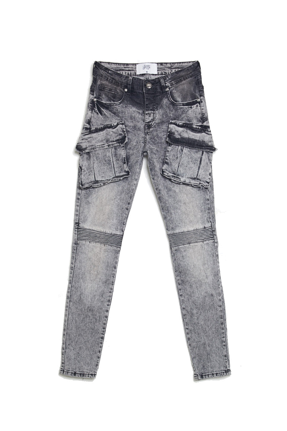 Sixth June - Denim biker cargo pockets grey