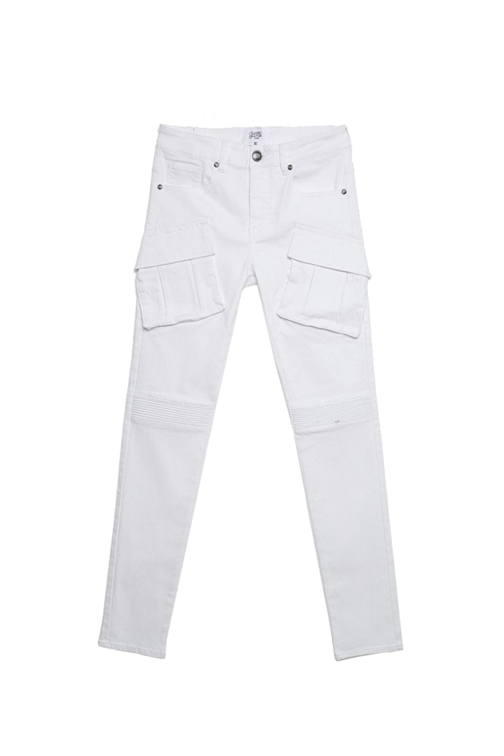 Denim biker cargo pockets Sixth June white M2454HDE