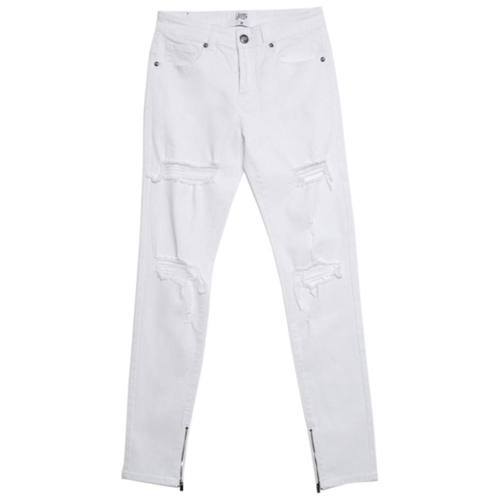 Denim ankle zipper Sixth June white M2457HDE