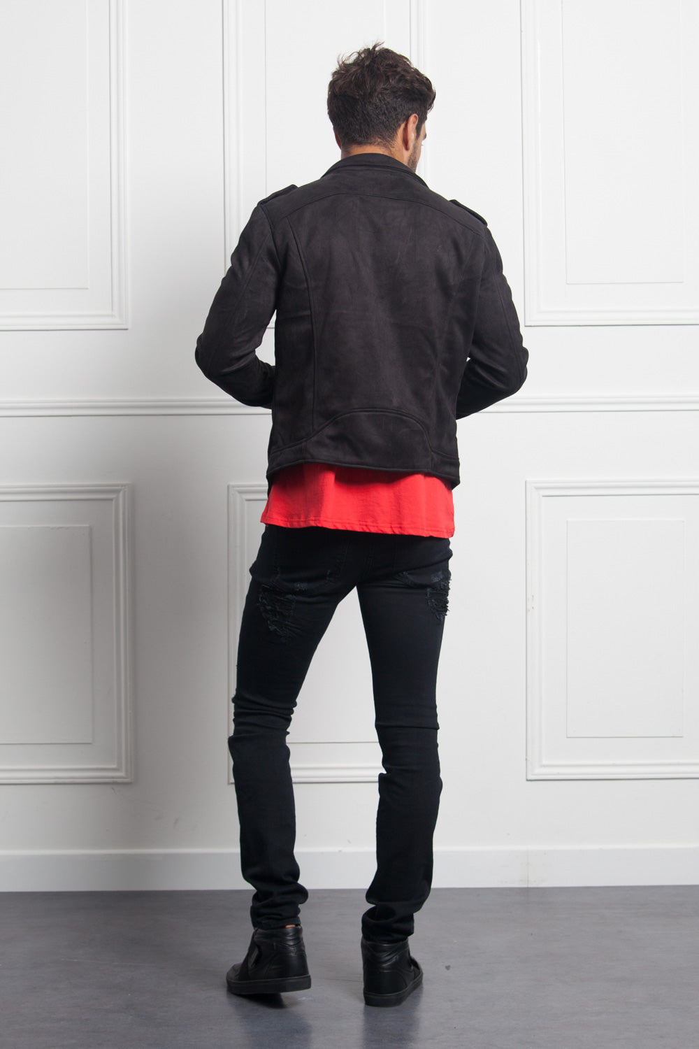 Sixth June - Denim destroyed inside patches black M2462HDE