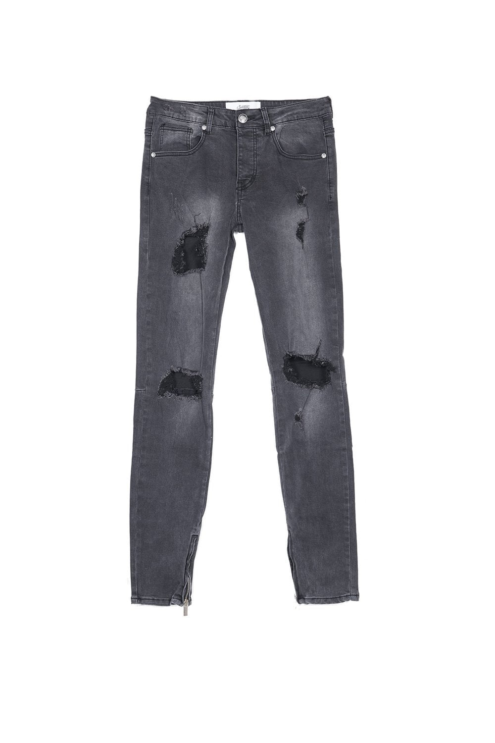 Destroy Skinny Jeans Grey