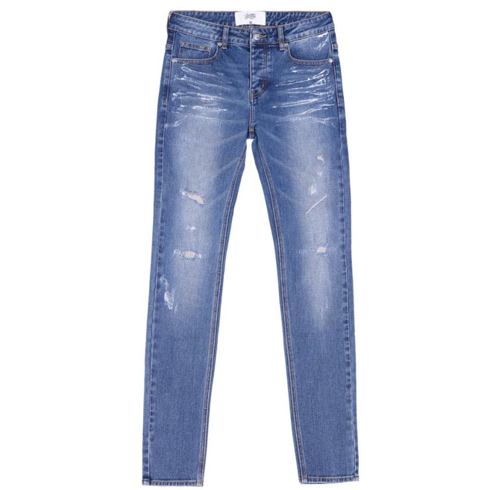 Sixth June - Jean déchiré tacheté bleu