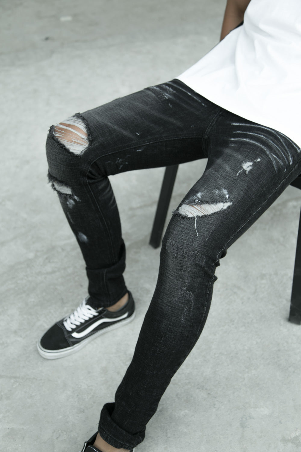 Sixth June - Jean peinturé skinny noir