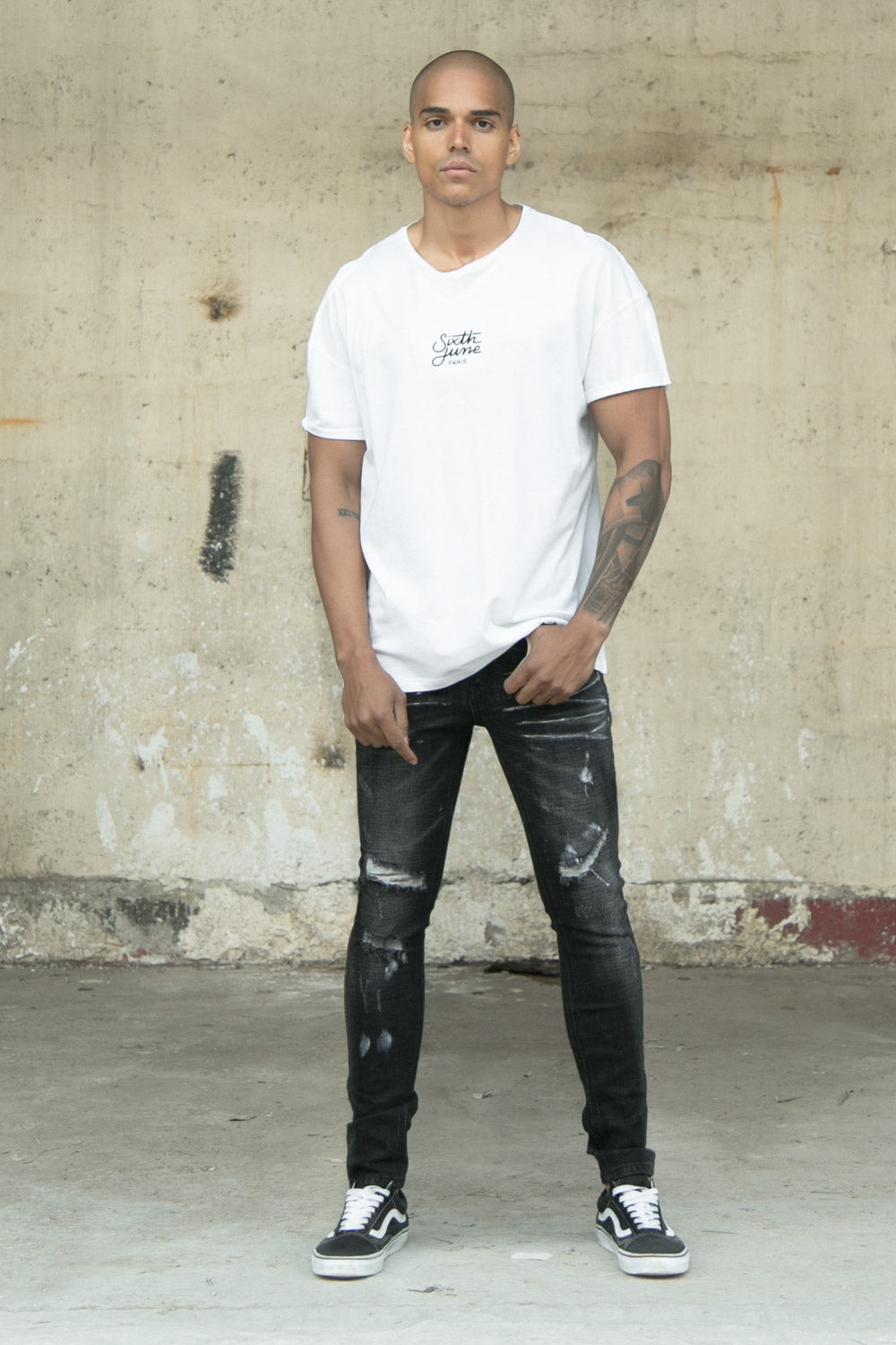 Sixth June - Jean peinturé skinny noir