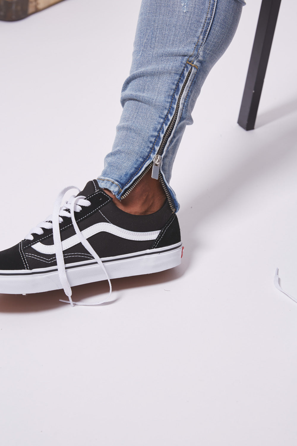 Sixth June - Jean destroy zips skinny Sixth June bleu