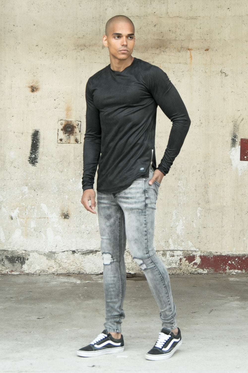 Sixth June - Jean skinny déchiré gris